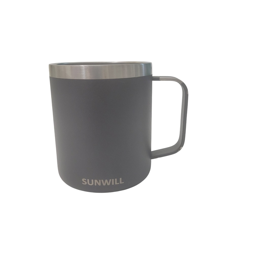Sunwill Insulated Coffee‎ Mug Black Stainless Steel Travel Tumbler